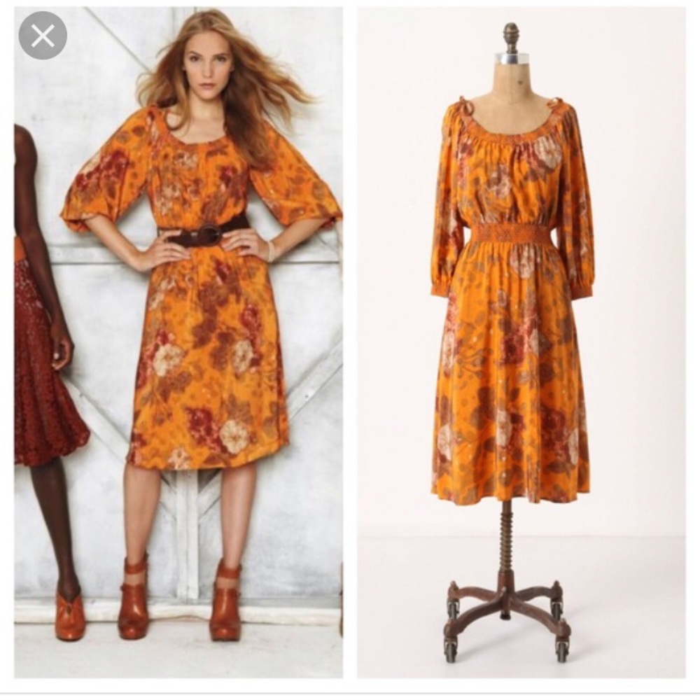 Anthropologie Moulinette Soeurs Silk Dress Size 6